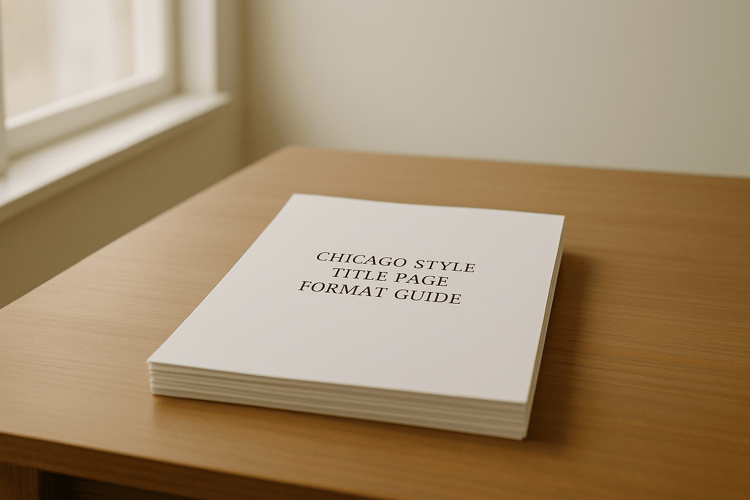Chicago Style Title Page Format Guide