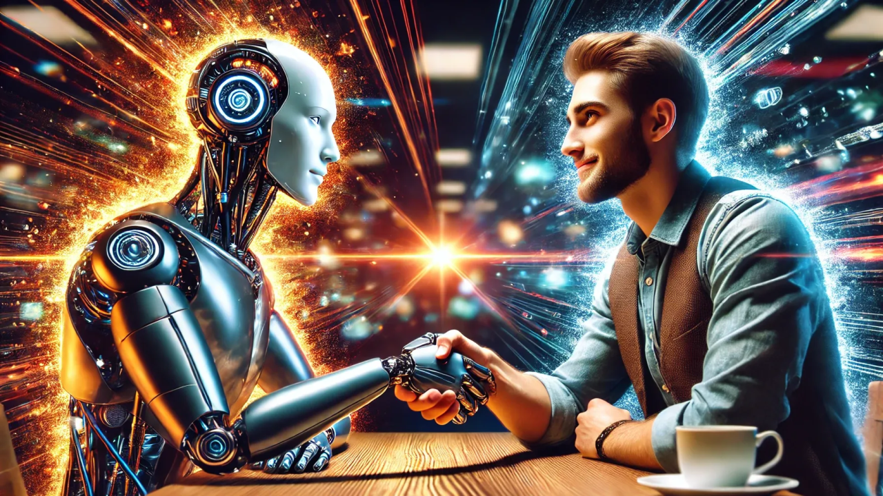 Student writing an essay with AI feedback on screen