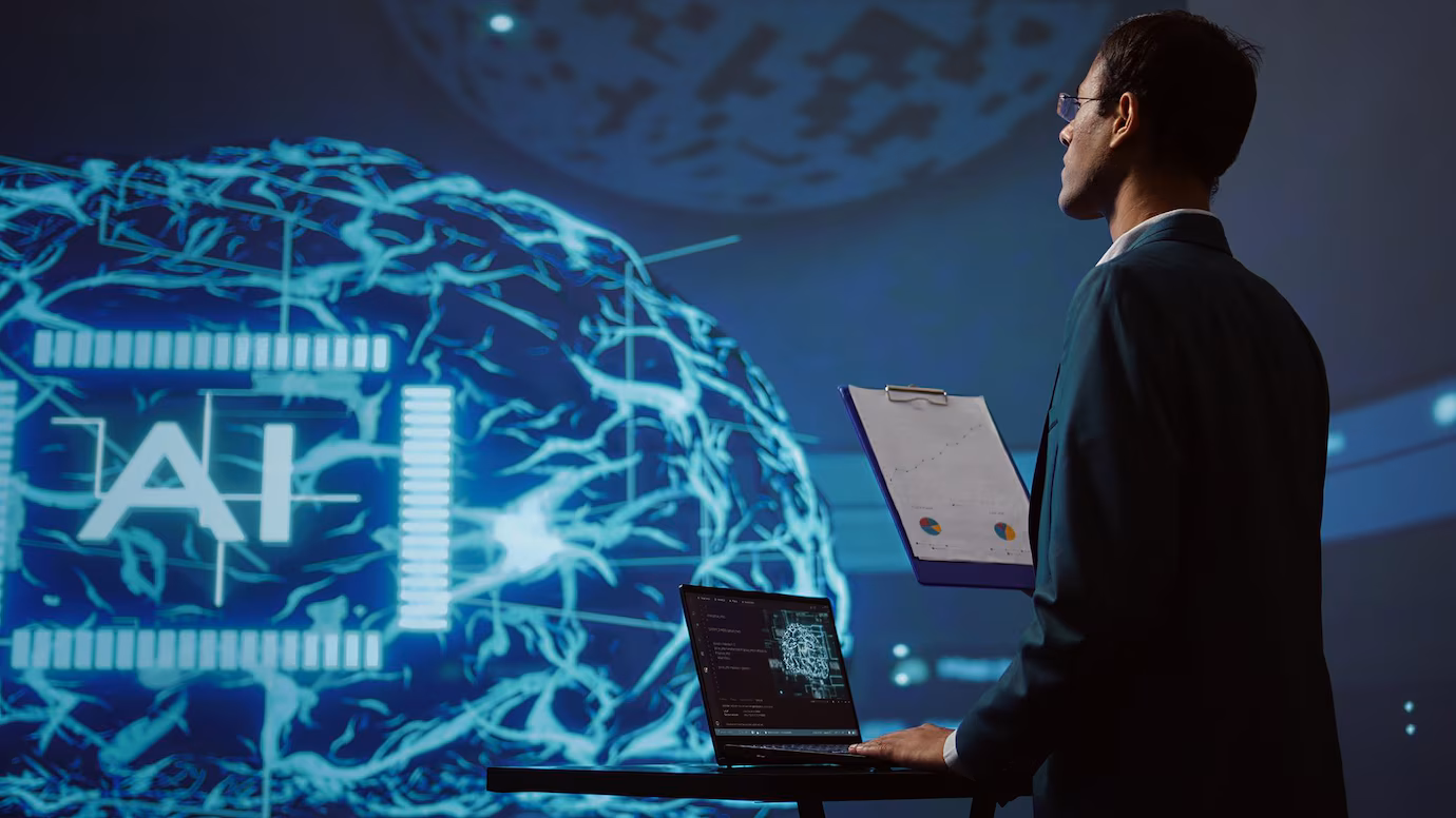 AI analyzing academic text with critical thinking indicators highlighted