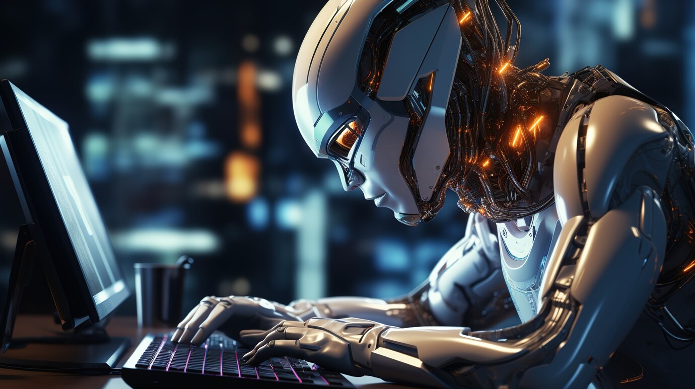Student contemplating AI use at laptop