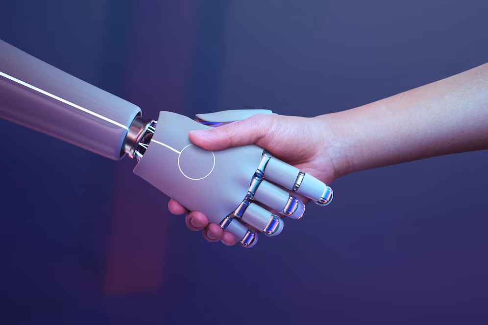 Researcher using AI tool to organize academic papers
